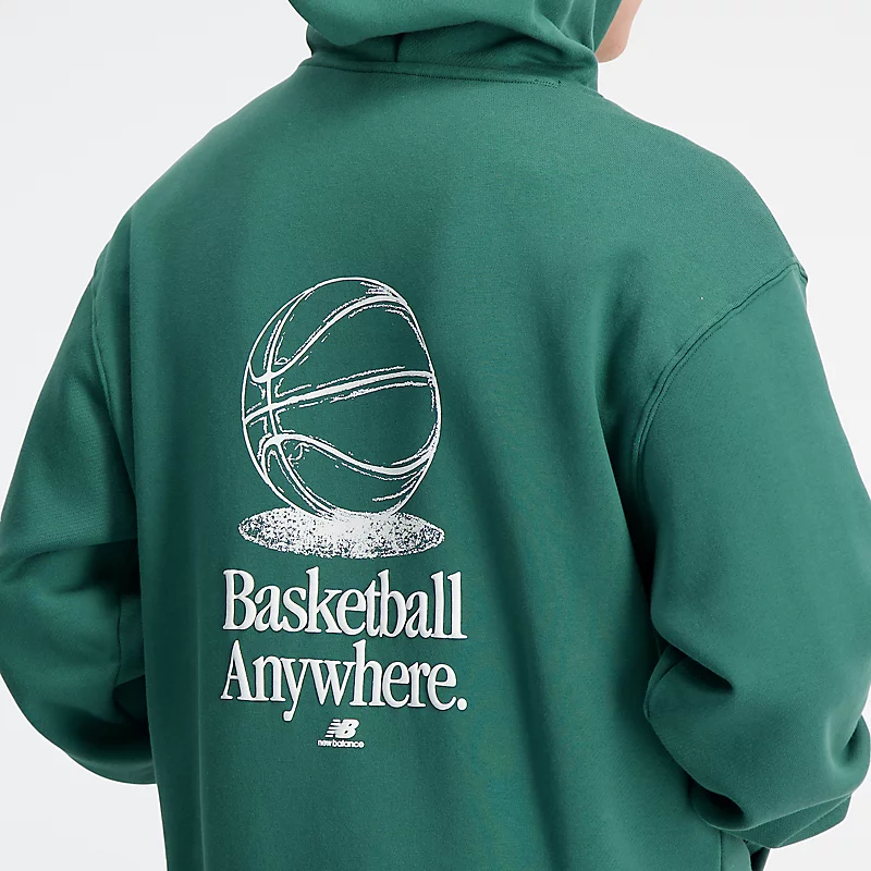 Homme Hoops Fleece-Hoodie - TEAM FOREST GREEN