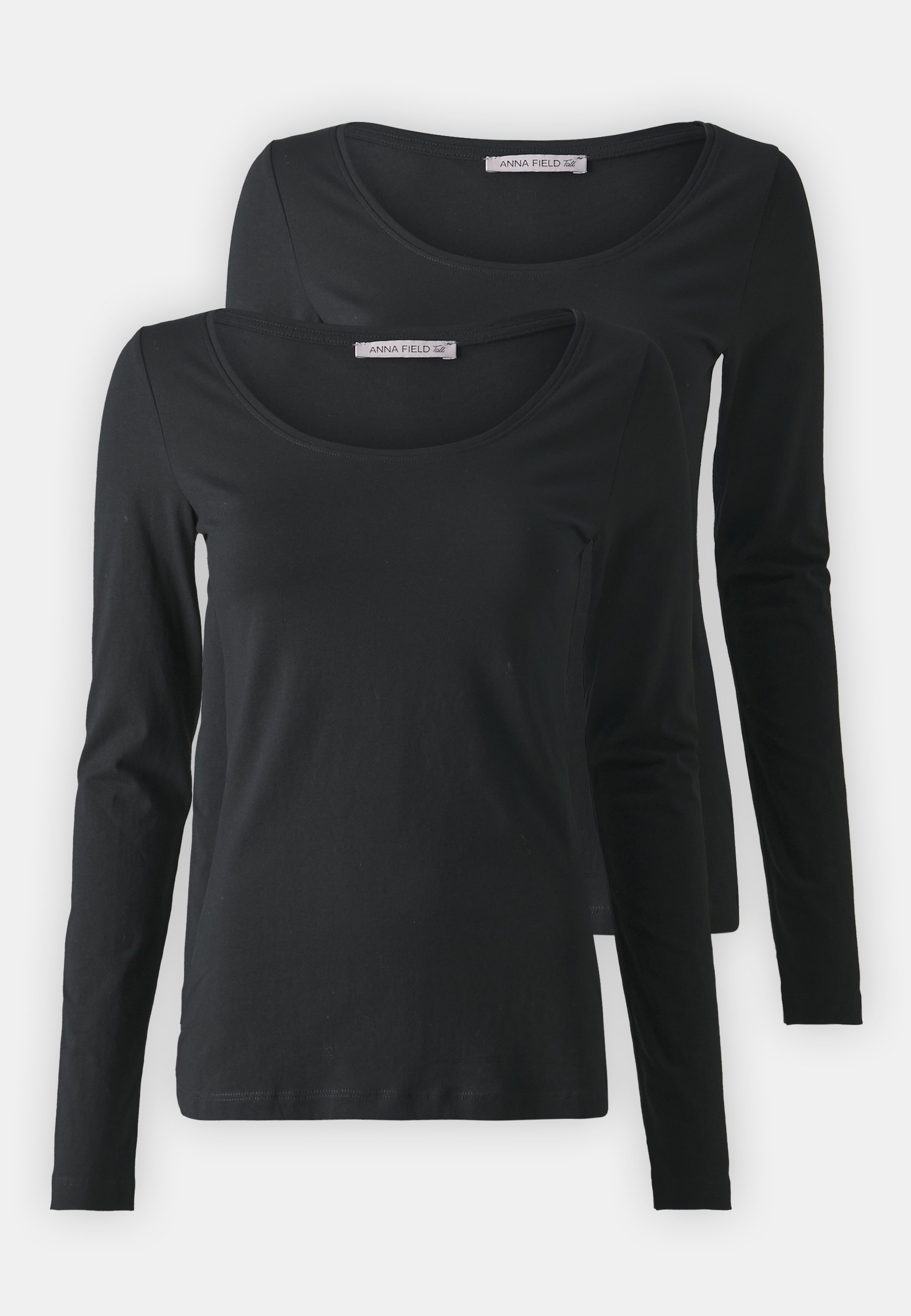 Anna Field Tall 2er-Pack – Langarmshirt – Schwarz