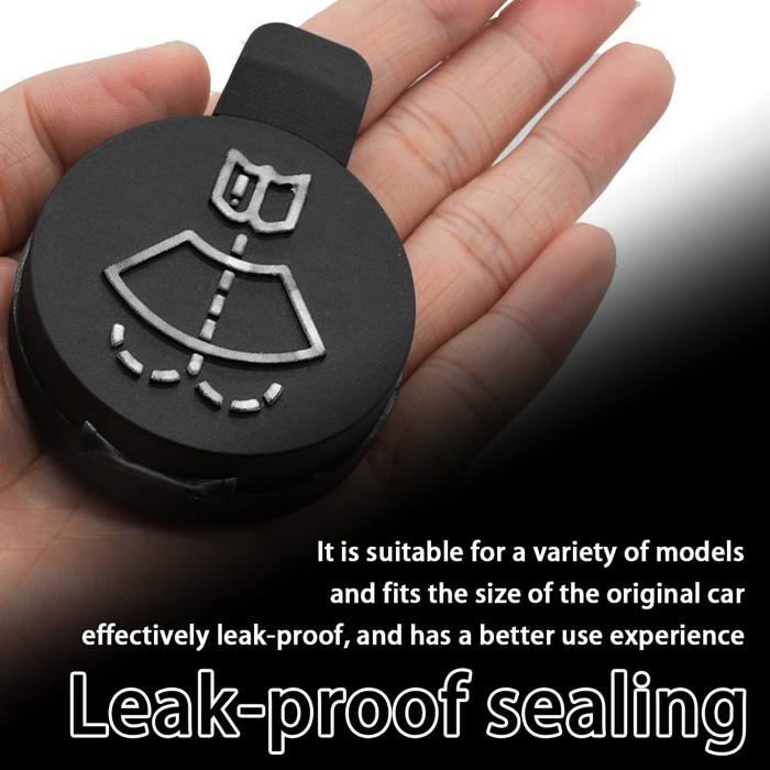 Set of 2 universal car windshield washer reservoir caps, spare parts, compatible, easy installation