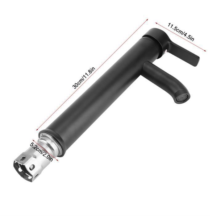 Miscelatore per lavabo in acciaio inox nero per bagno e WC