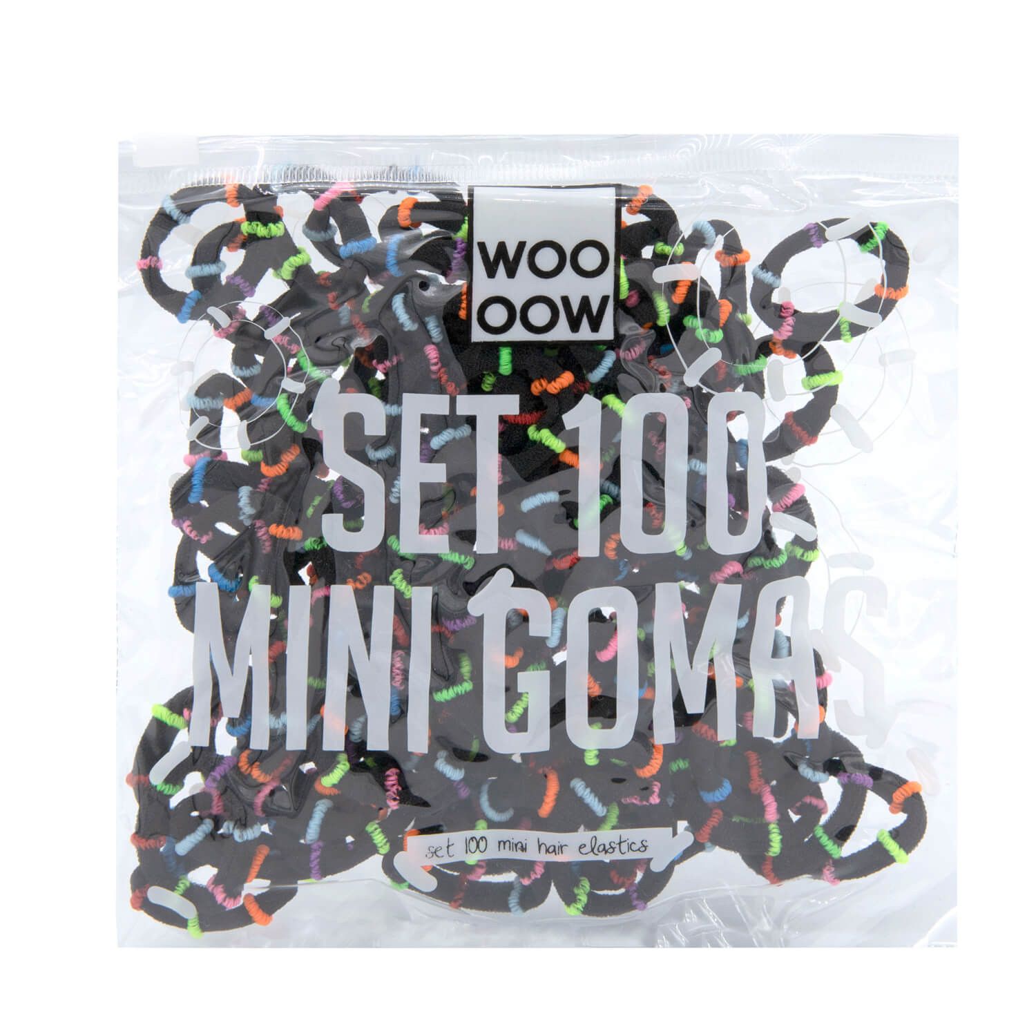Set od 100 mini gumica za kosu u boji Dodaci za kosu