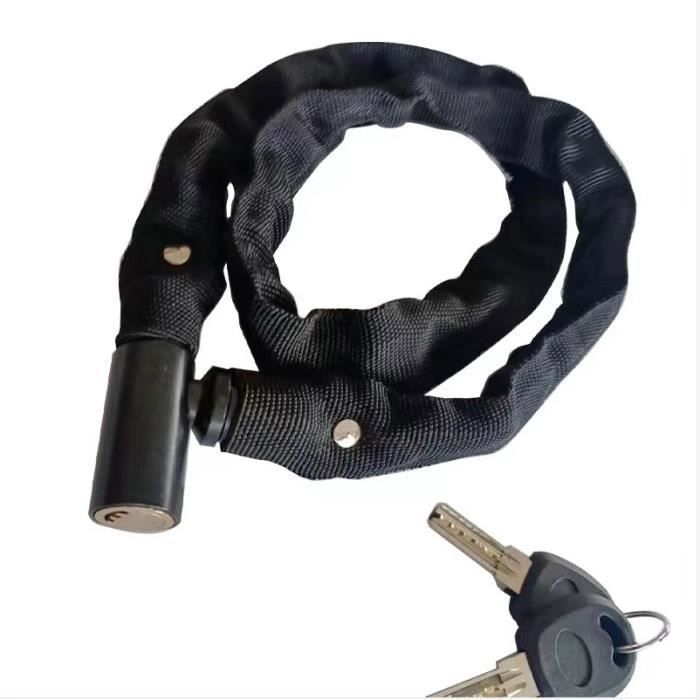 Candado para bicicleta, para bicicleta, scooter/motocicleta/cadena antirrobo (88 cm) Cadena antirrobo de acero para puerta/valla