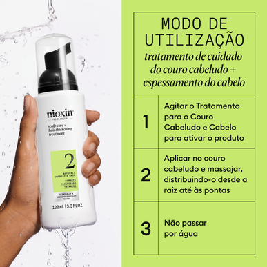 Nioxin Professionals Scalp Hair 2 Treatment Progressed Thinning Serum for naturlig og svakt hår 100 ml
