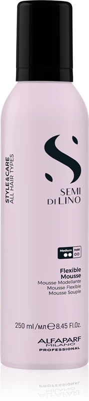 Vlasová pěna Alfaparf Milano Semi di Lino Style&Care Flexible Mousse pro přirozené držení a lesk