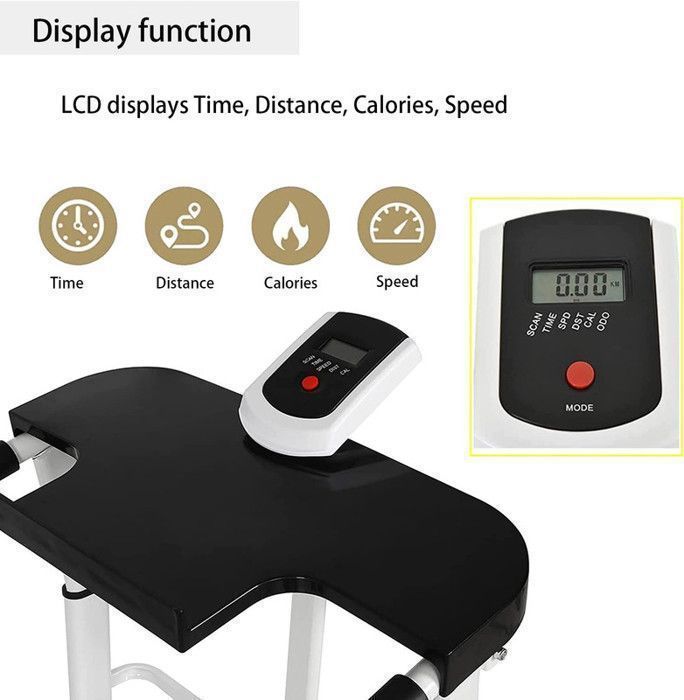 Manuelles Laufband, 4-in-1 faltbares Laufband, LCD-Bildschirm, verstellbare Steigung, Jogginggerät für den täglichen Gebrauch