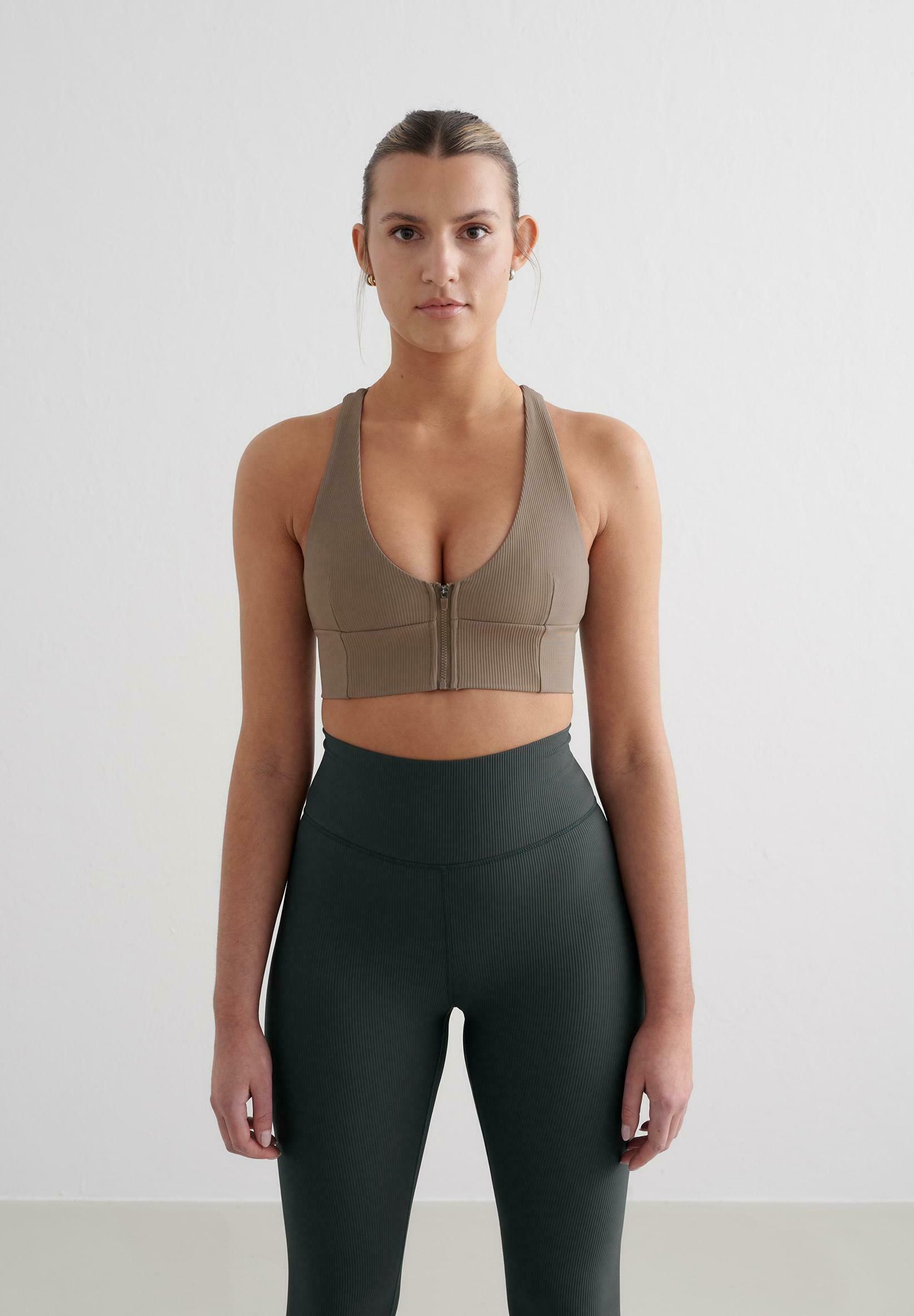aim'n® PERFORMANCE ZIPPED - Sportbeha met gemiddelde ondersteuning - bruin
