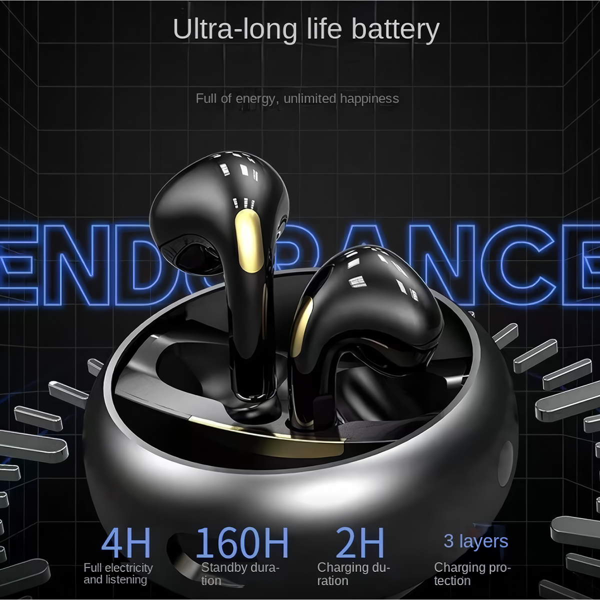  Auriculares Inalámbricos Klack Km89 Con Diseño Giratorio Bluetooth 5.0