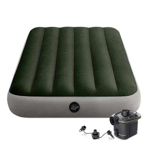 Matelas gonflable Intex une place avec pompe et technologie Fiber-tech