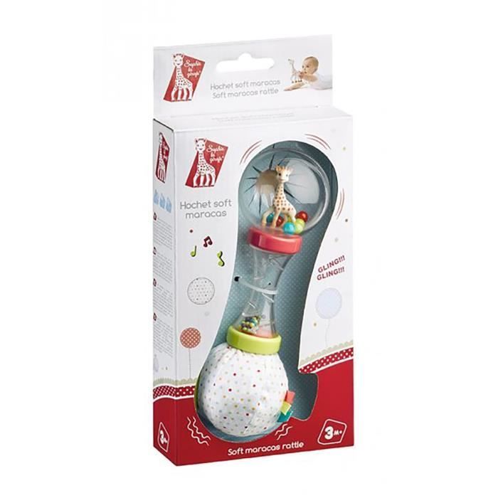 SOPHIE THE GIRAFFE Double Material Rattle 'Soft Maracas'