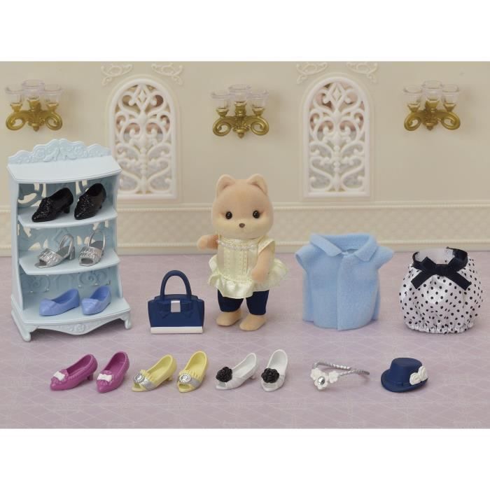 Statuette in miniatura - SYLVANIAN FAMILIES - La valigia alla moda e il cane caramello sorella maggiore
