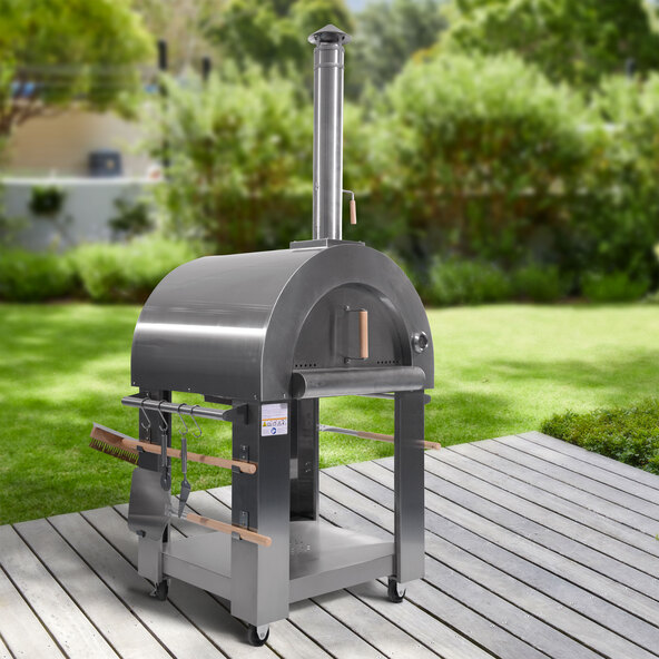 Roma pizzaugn i rostfritt stål