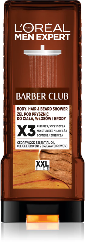 L'Oréal Paris Men Expert Barber Club -suihkugeeli miesten hiuksille, parralle ja vartalolle