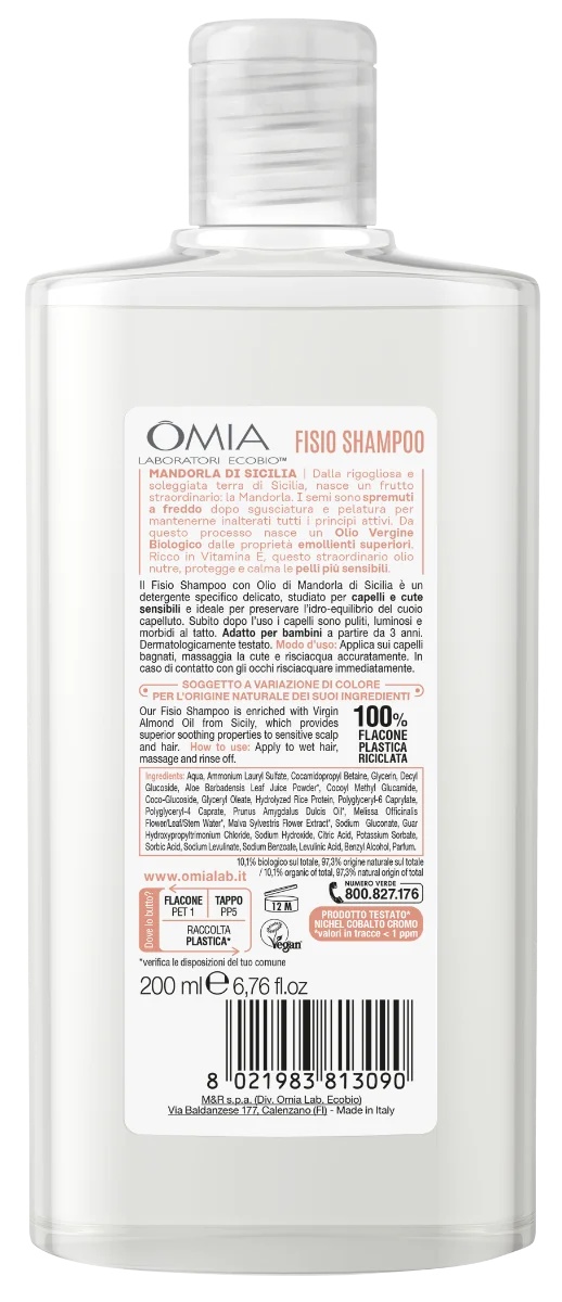 OMIA Omia Siciliaanse Amandelshampoo 200 ml voor gevoelig haar en hoofdhuid