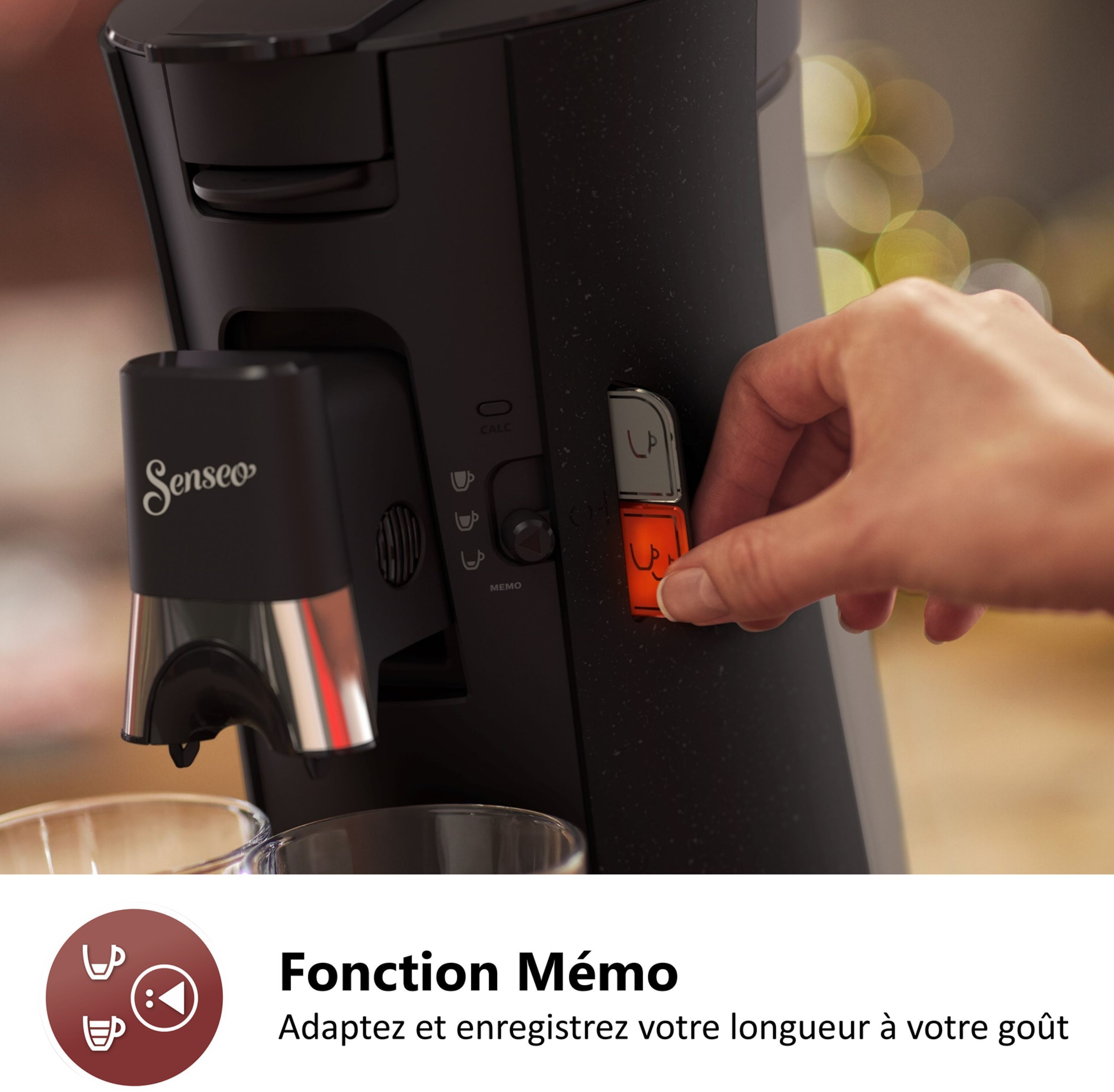 Pod coffee machine - PHILIPS - SENSEO - CSA240/21 - Select - Black