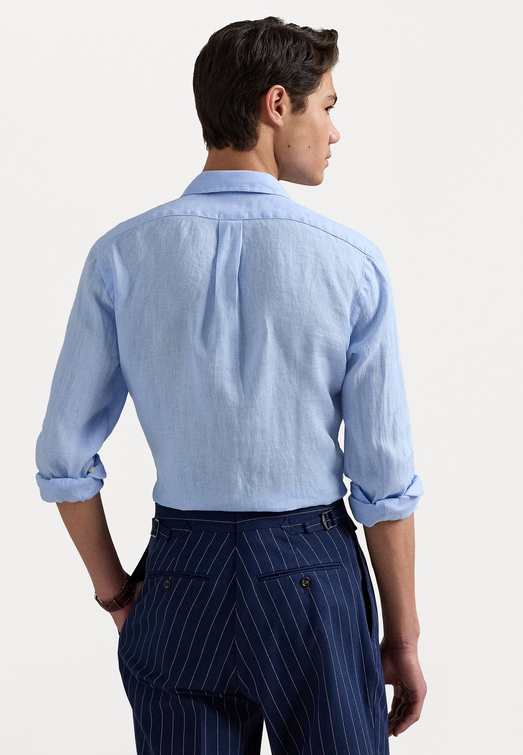 SLIM FIT LINEN SHIRT - Skjorte - office bluePolo Ralph Lauren