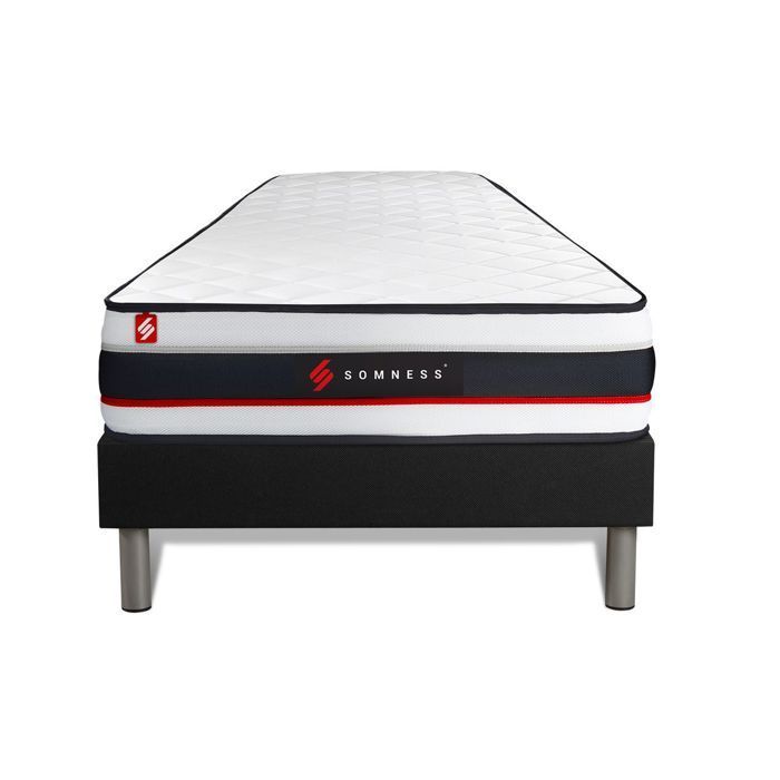 Mattress and bed base set - SOMNESS - FORM - Firm - Black