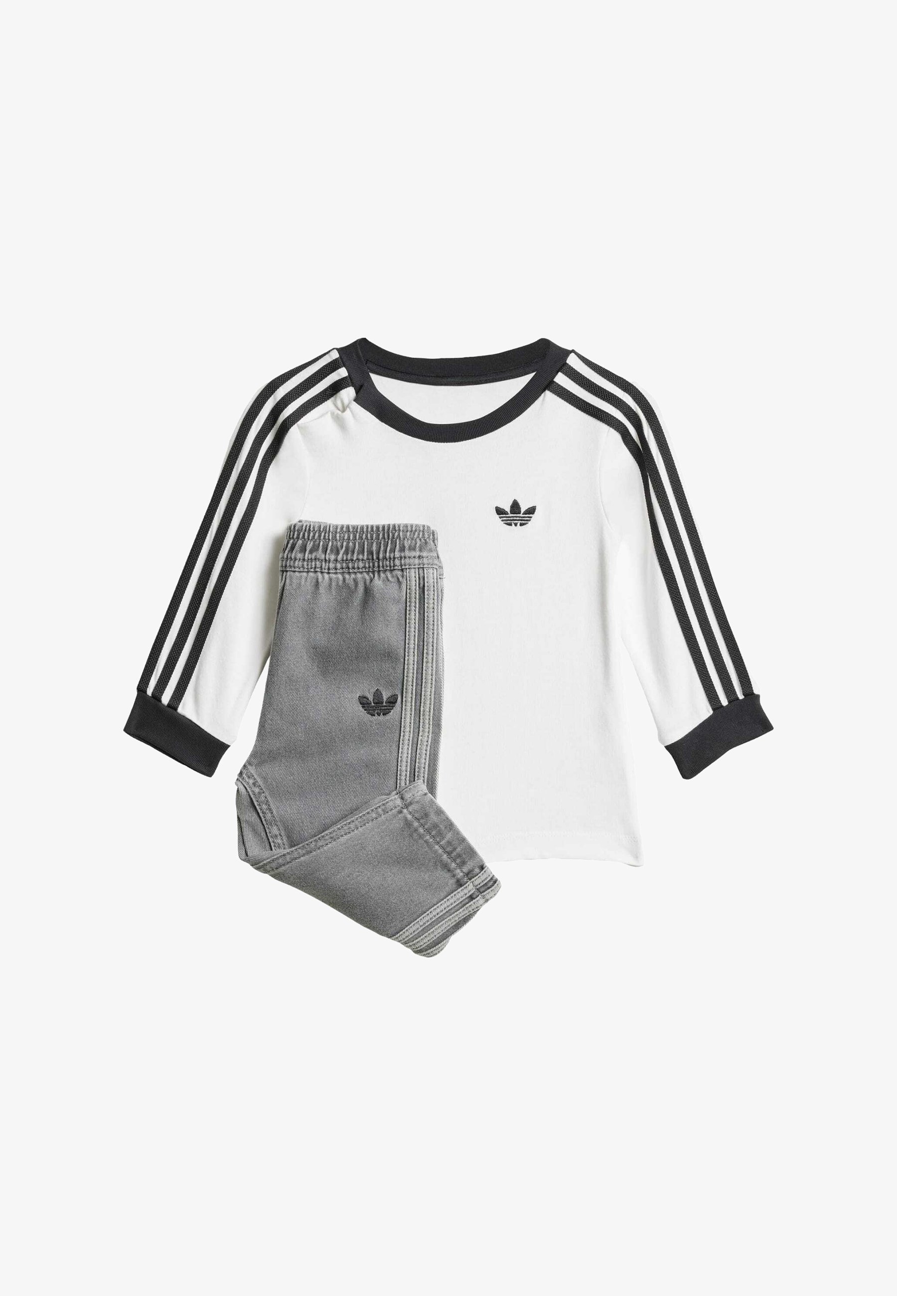 adidas Originals SET - Top met lange mouwen - wit zwart
