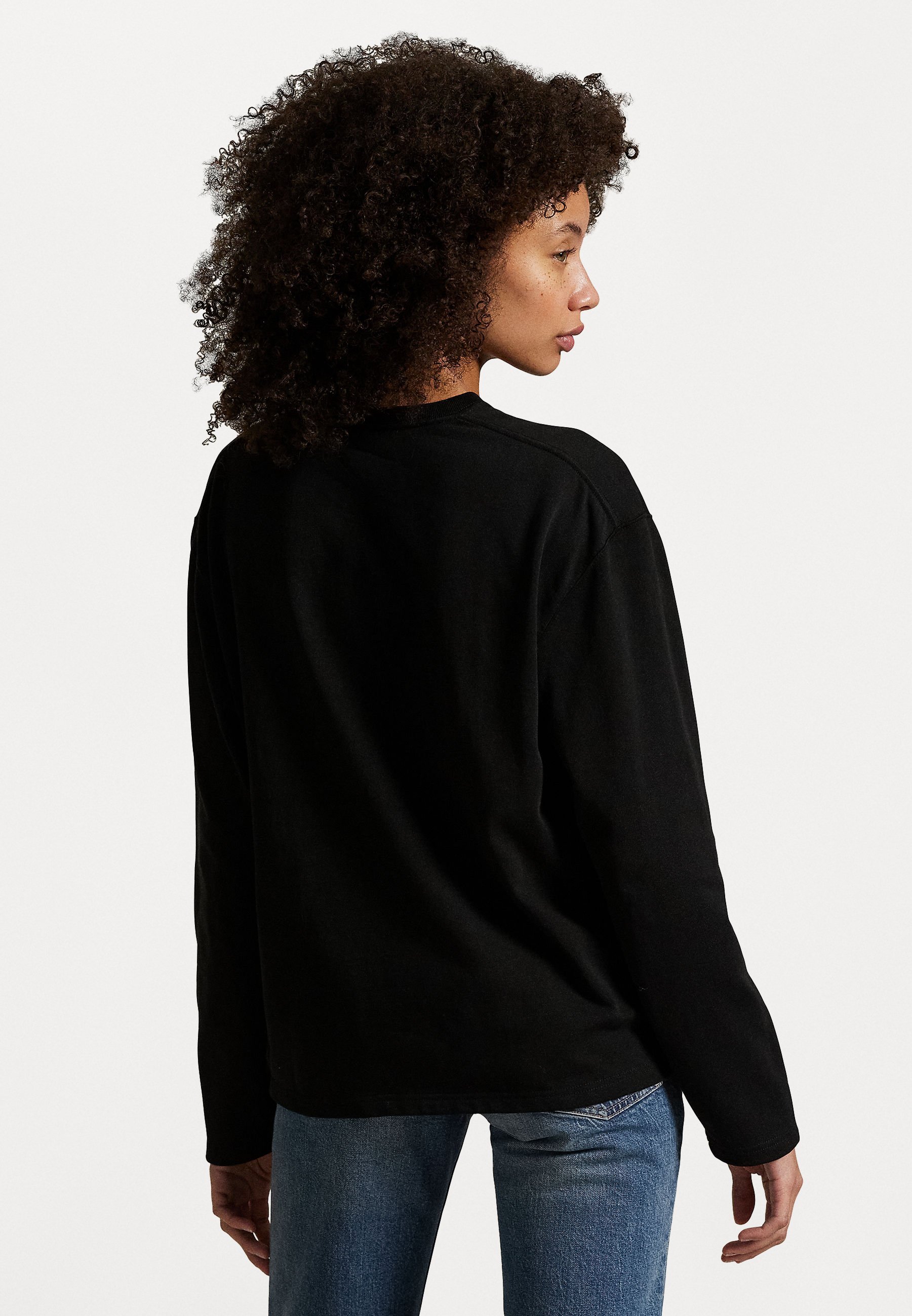 Polo Ralph Lauren katoenen jersey T-shirt met lange mouwen - Top met lange mouwen - zwart