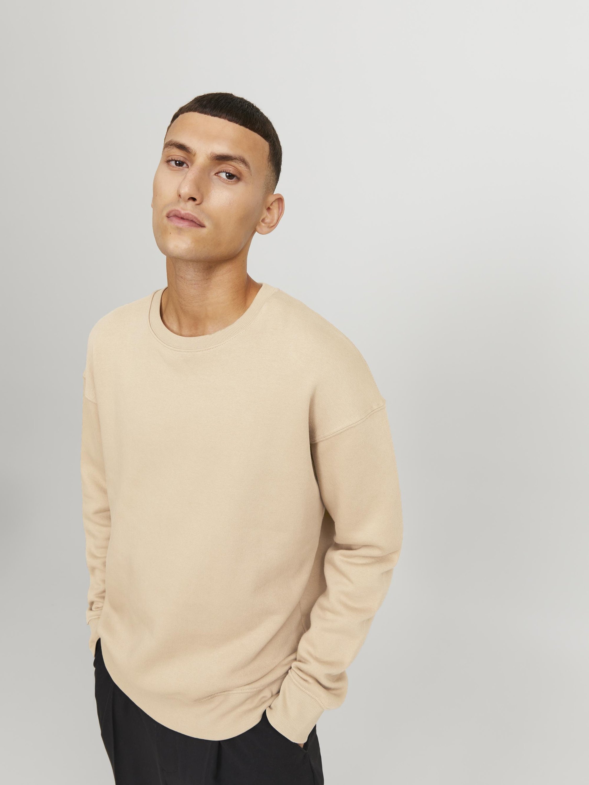 Jack & Jones JJESTAR CREW NECK - Mikina - black