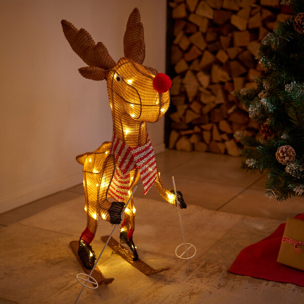 Kleine LED Weihnachtsfiguren, Rentier