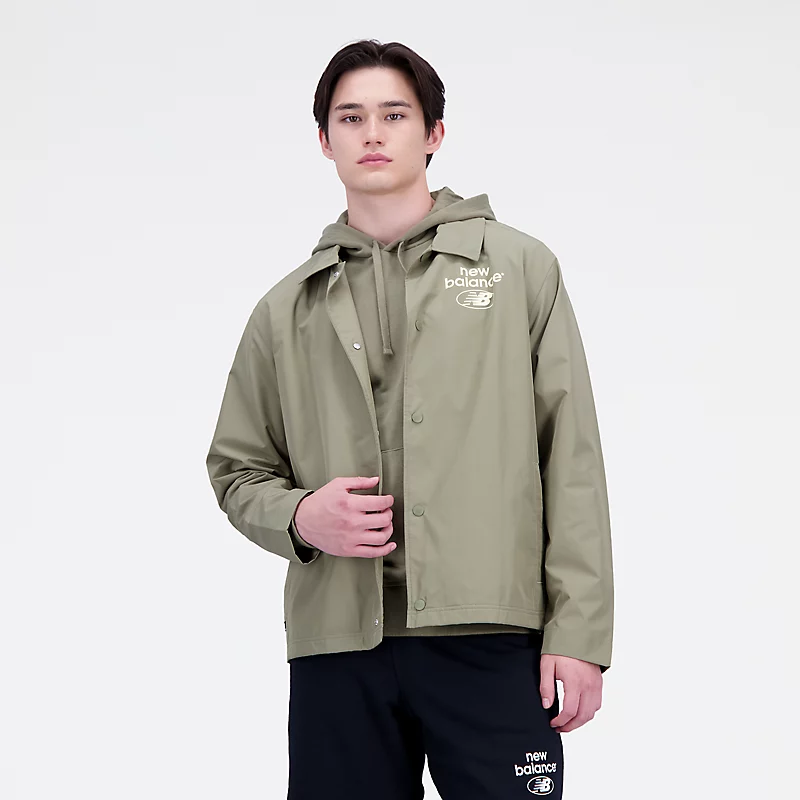 Essentials Reimagined Gewebte Herrenjacke - COVERT GREEN