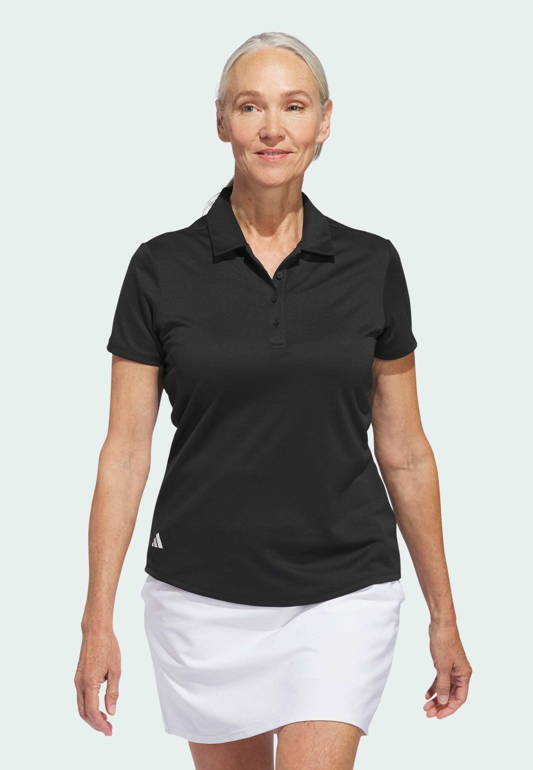 adidas Golf Damen-Poloshirt mit kurzen Ärmeln – Schwarz