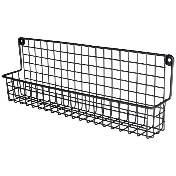 Półka ścienna na przyprawy metalowa czarna loft