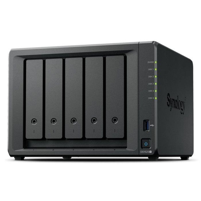 Server NAS - SYNOLOGY - DiskStation DS1525+ - 5 alloggiamenti - 2 GB di RAM