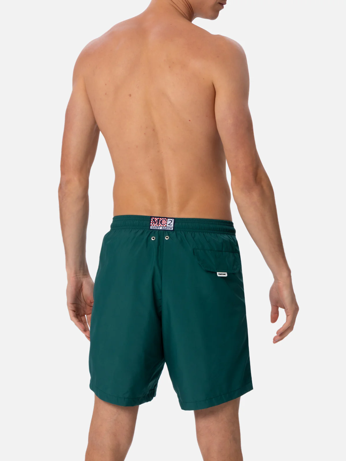 Costume da bagno da uomo in tessuto leggero verde inglese Lighting Pan