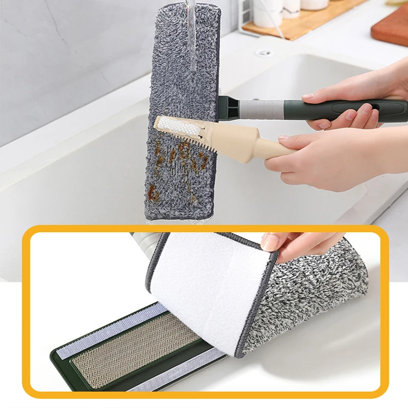 Balai de nettoyage de vitres 4 en 1 avec raclette en silicone et raclette rotative extensible - Outils de nettoyage de vitres pour la maison