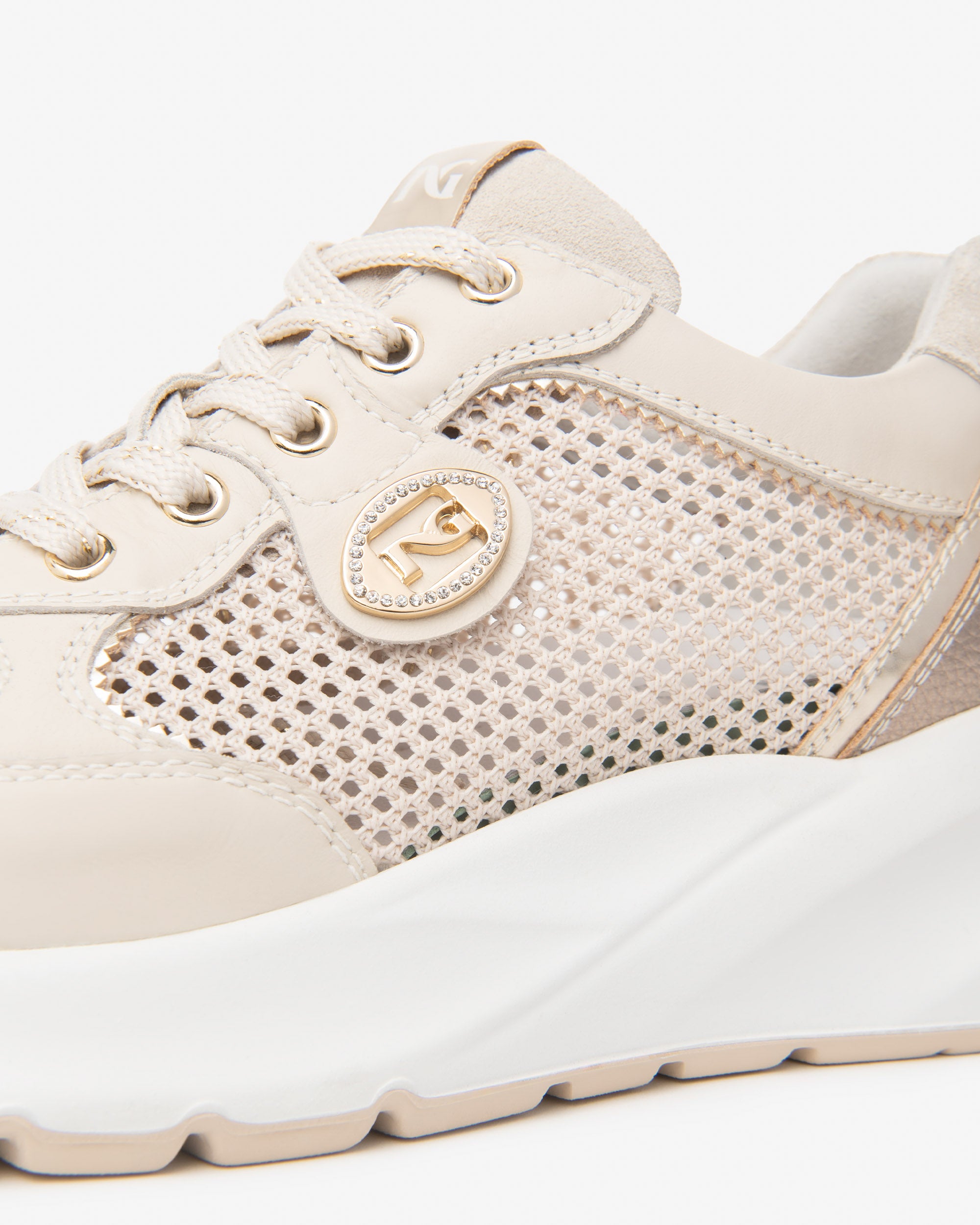  Damen-Sneaker aus Leder, Canvas und technischen Materialien