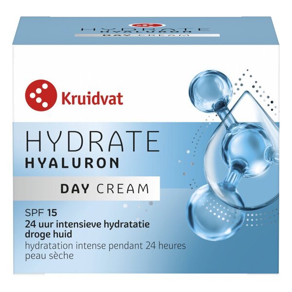 Kruidvat Hydrate Hyaluron SPF15 дневна крема<br>50ml - Нормална и комбинована кожа