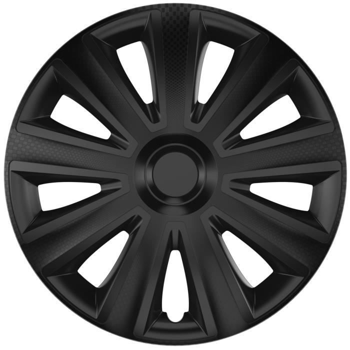 Juego de 4 embellecedores de rueda Cridem Aviator Carbon - Negro - 16''