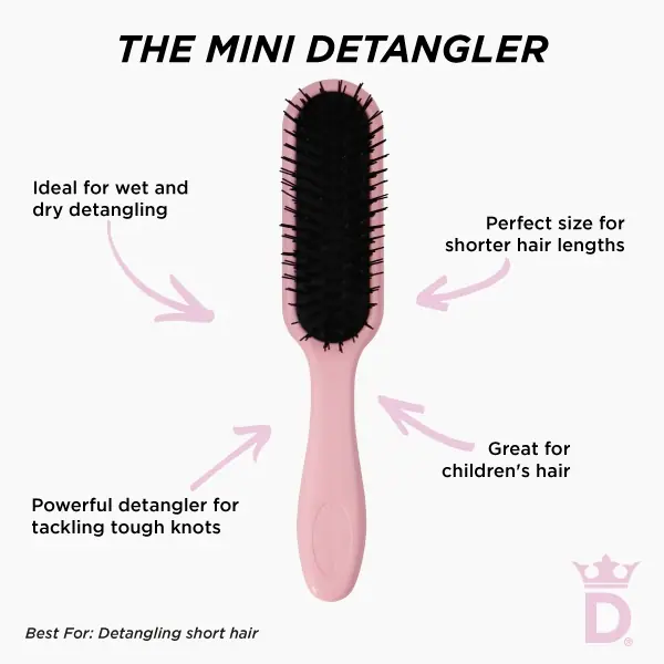 Escova Denman D90 Pink Crush Mini Tangle Tamer Ultra
