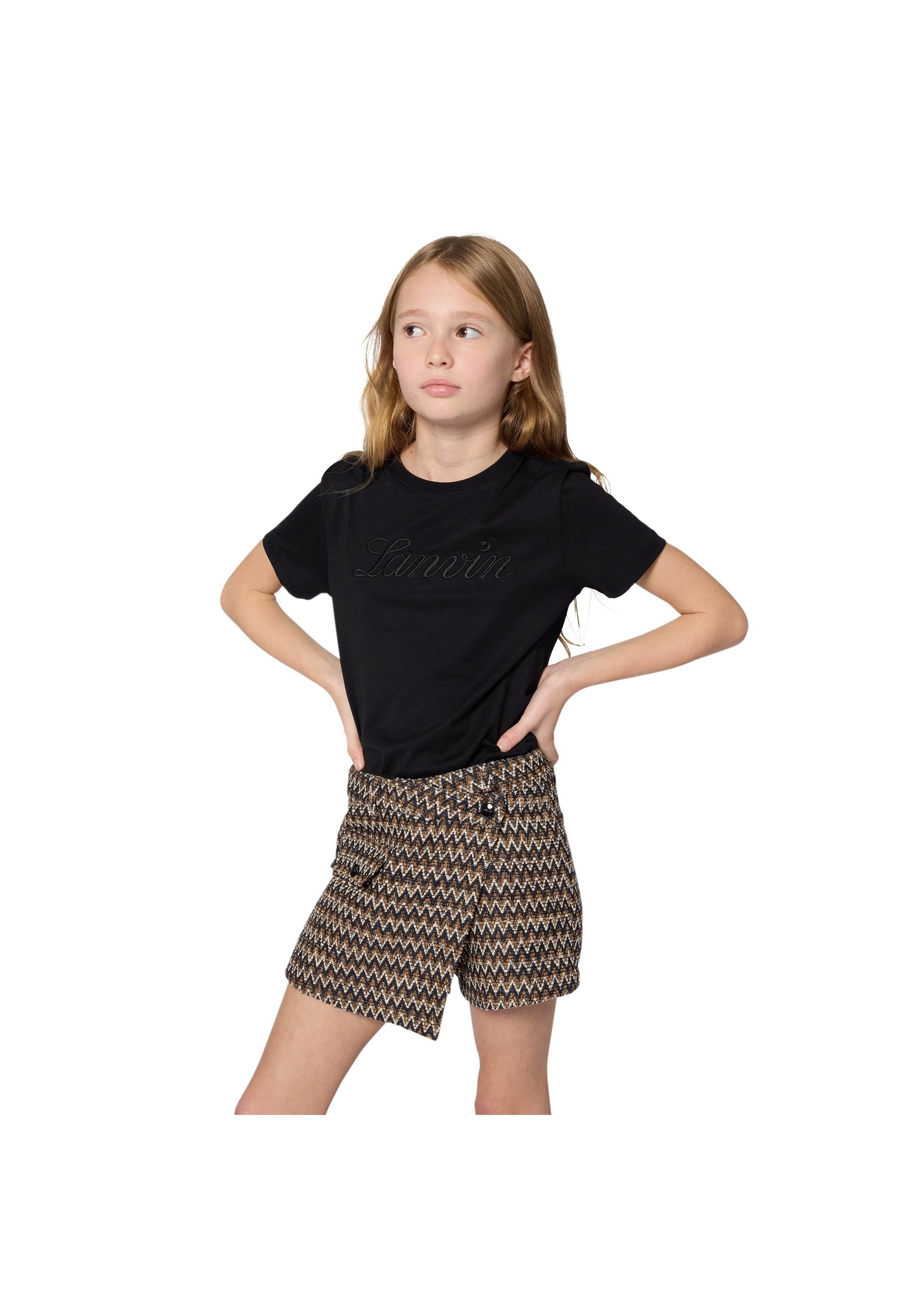 LANVIN KRÁTKÝ RUKÁV - Triko s potiskem - black