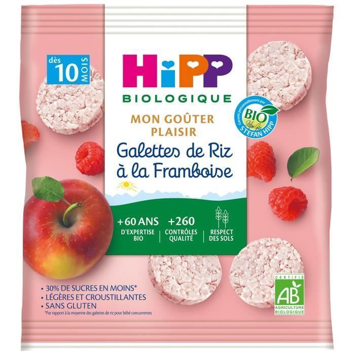 Hipp Bio Mon Goûter Plaisir Galettes de Riz à la Framboise +10m 30g