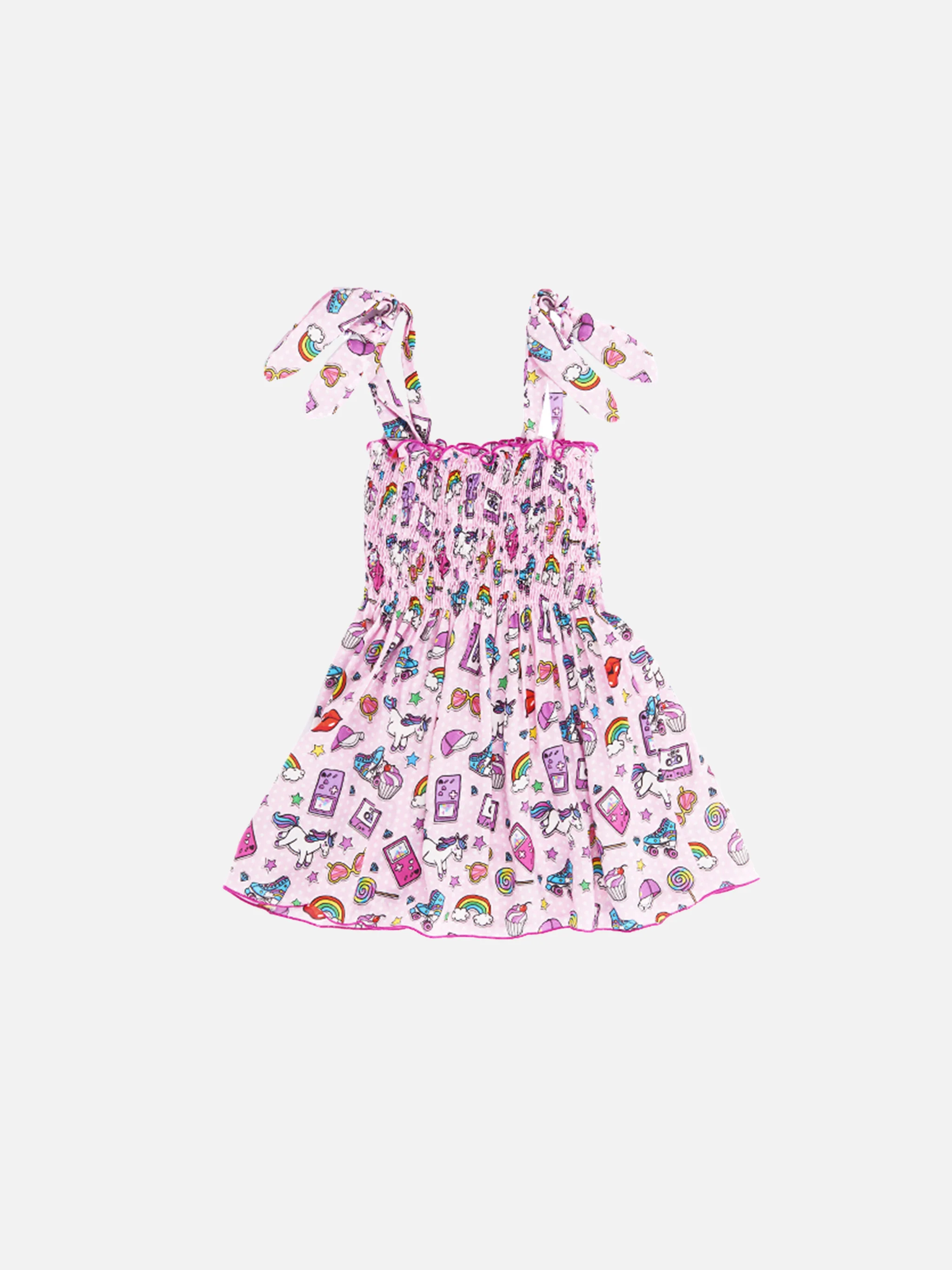 Abito in cotone Lola con stampa arcobaleno