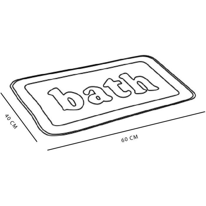 Alfombrilla de baño de espuma viscoelástica - HOY - UTILIDAD - 40 x 60 cm - Blanca