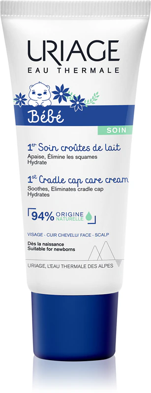 Uriage Bébé 1st Crease Verzorgingscrème voor Berg (berg) verzachtende crème