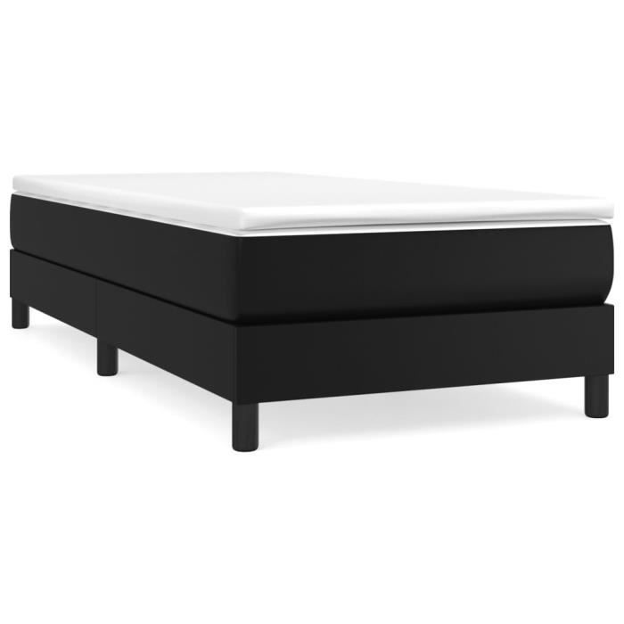 3120670 vidaXL Zwarte springbedbodem 90x190 cm Kunstleer