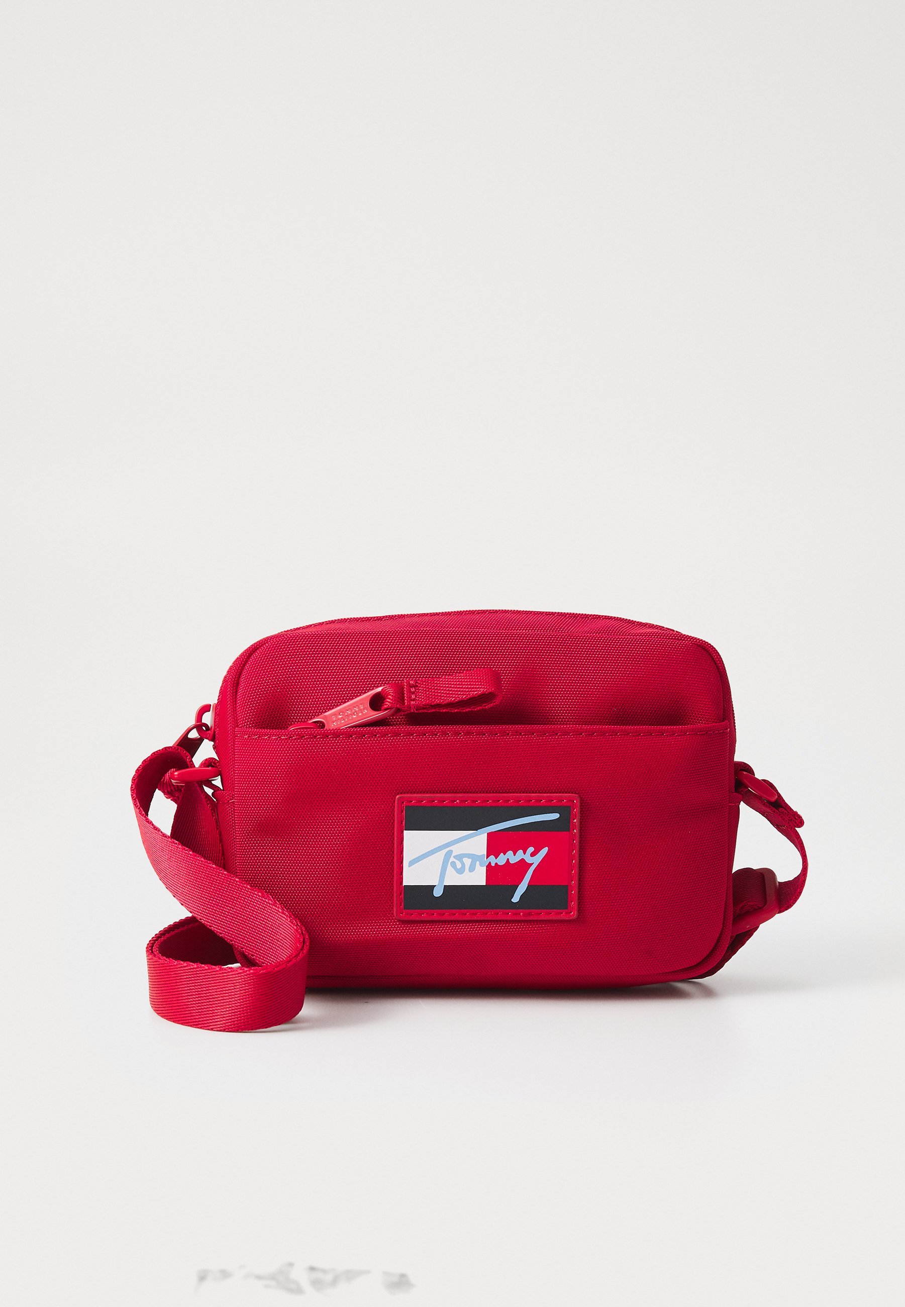 Tommy Hilfiger SCRIPT FLAG CROSSOVER TAS UNISEX - Crossbodytas - middelgroot rood