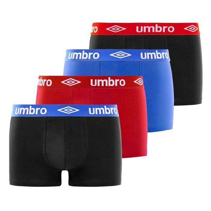 Boxer da uomo Umbro - Neri (confezione da 4)