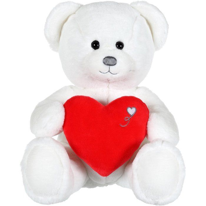 Orsetto di peluche a forma di cuore - GIPSY TOYS - 22 cm