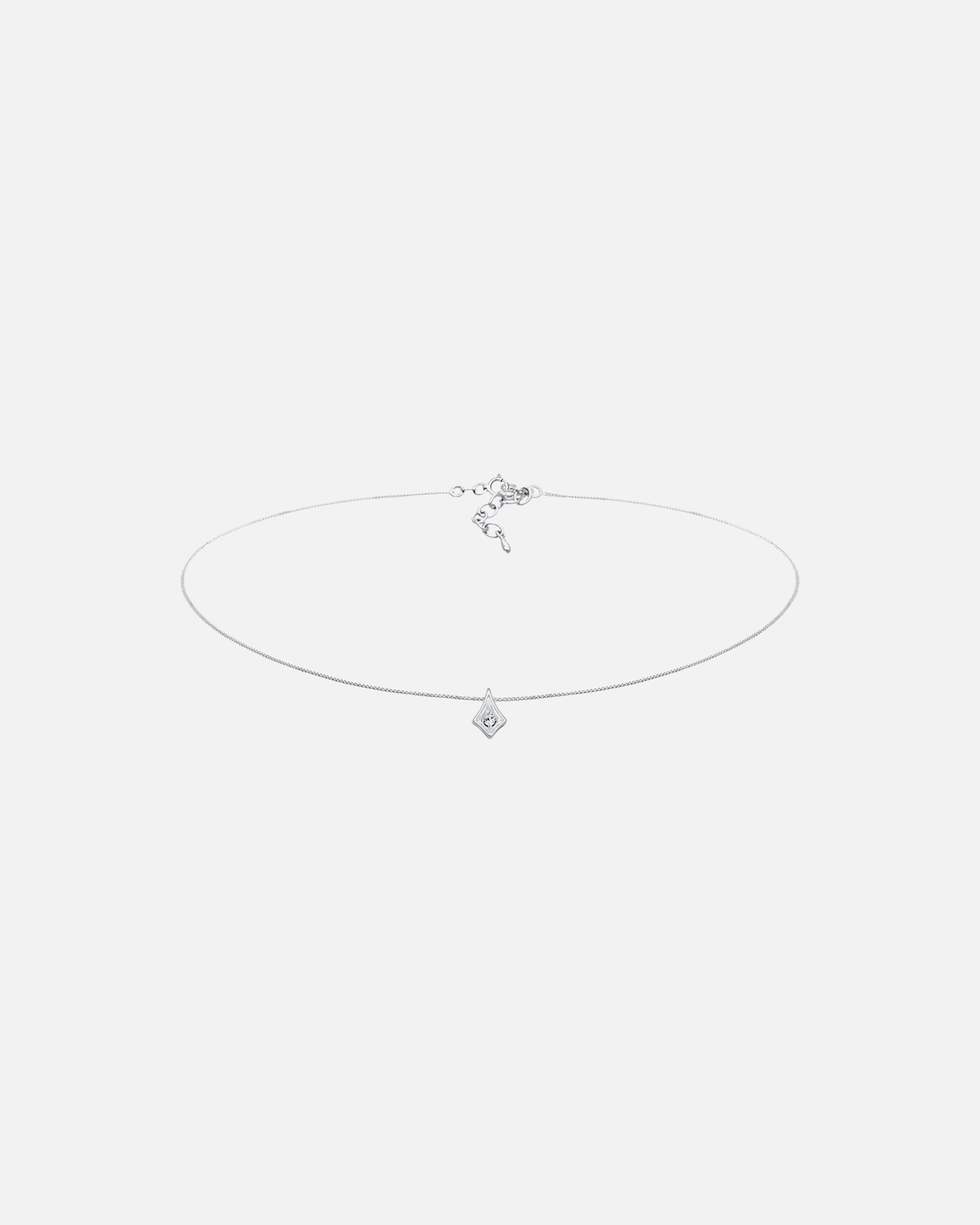 Elli Femme Choker Simple avec Cristal - (925/1000) Argent
