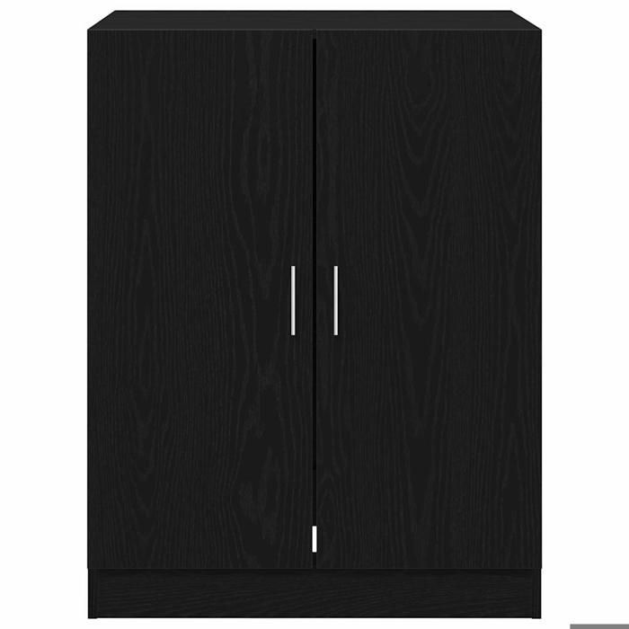 (Promozione di ottobre) Mobile per lavatrice/lavanderia/bagno - design semplice - Rovere nero 70,5 x 71,5 x 91,5 cm fg204692