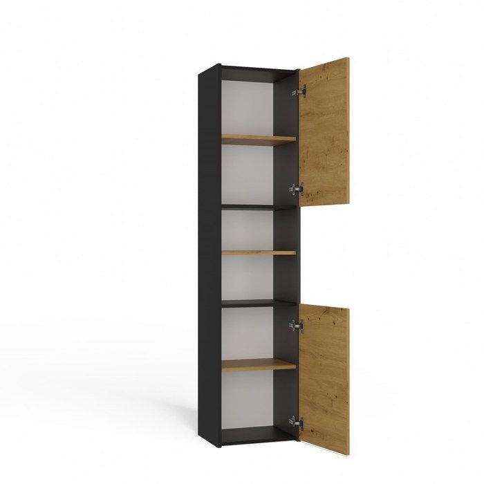 PISA - Armario de baño de estilo moderno - 170x40x30cm - Columna de almacenamiento para baño