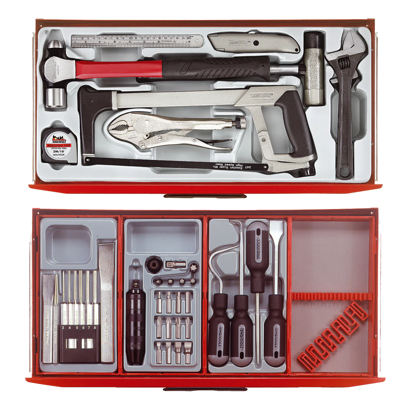 Teng Tools 1001-teiliges schwarzes Mega Master Hybrid-Handwerkzeugset - TCMM1001BK