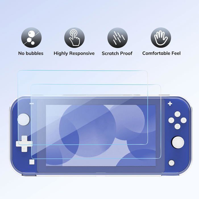 Kit di accessori 14 in 1 per Nintendo Switch Lite: custodia nera con cover protettiva e custodia per giochi.