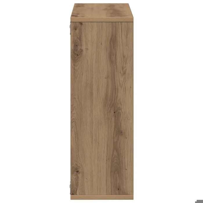 vidaXL Handgemaakte eikenhouten wandplank 104x20x58,5 cm, bewerkt hout, zwevende plank, wanddisplayplank, 855823