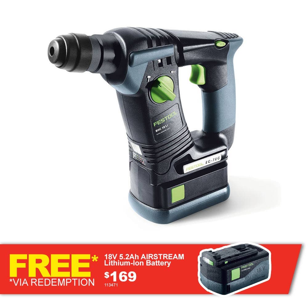 FESTOOL 18 V-os akkus fúrókalapács Plus Li 575006